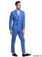 Narrow Legs Ultra Slim Fit Double Breasted Wool Suits Blue Suit - AlbertoNardoniStore