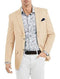 Mens Big and Tall Linen Blazer Champagne mens linen Sportcoat - Linen Jacket - AlbertoNardoniStore