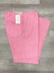 Linen Flat Front Pants Pink