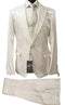 Rossiman White Sateen Suit for Men – High-Shine Formal Elegance