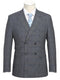 Mens Gray Windowpane Plaid Suit