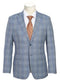 Mens Light Gray Windowpane Plaid Suit