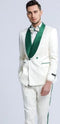 Emerald Green Tuxedo Vested With Pants Wedding Suit