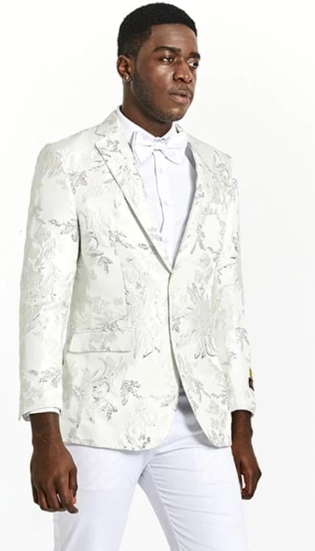 Mens Big and Tall Tuxedo -White Tuxedo