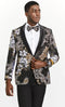 Mens Big and Tall Tuxedo -Black and Silver Tuxedo