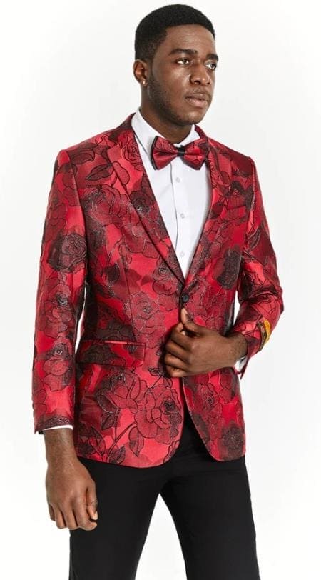 Mens Big and Tall Tuxedo -Red Tuxedo