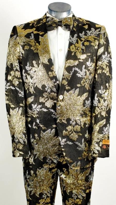 Mens Big and Tall Tuxedo -Gold Tuxedo