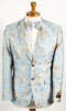 Mens Big and Tall Tuxedo -Sky Blue Silver Tuxedo