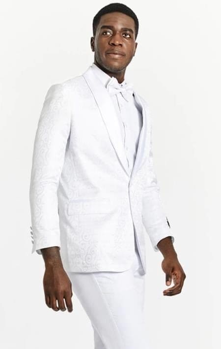 Mens Big and Tall Tuxedo  White Tuxedo