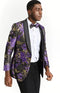 Mens Big and Tall Tuxedo - Purple and Gold Tuxedo