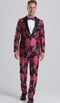 Mens Big and Tall Tuxedo -Pink and Black Tuxedo