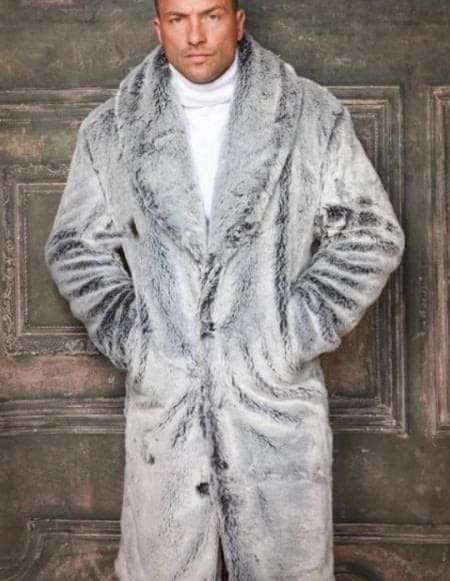 Mens  Silver Coat