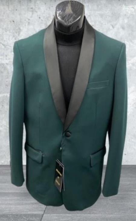 Mens Big and Tall Tuxedo -Green Tuxedo