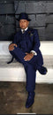 Wide Leg Suits - Classic Fit Suits - Athletic Fit Suits 1 Button Vested Suits - Wool Navy Suits