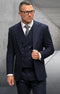 Statement Suit - Tone On Tone Pinstripe Suit - Shadow Stripe Suit - Wool Suit