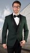 Hunter Green Tuxedo Plus Black Pants and Black Vest - Wedding and Prom 2025 Tuxedo Suit
