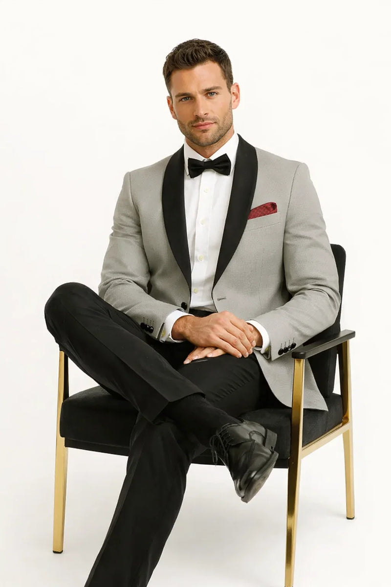 Men Groomsmens Grey Groom Suits Grey