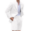 Mens Seersucker Suit With Short in Color White - Summer Fabric Casual look Mini Pinstripe