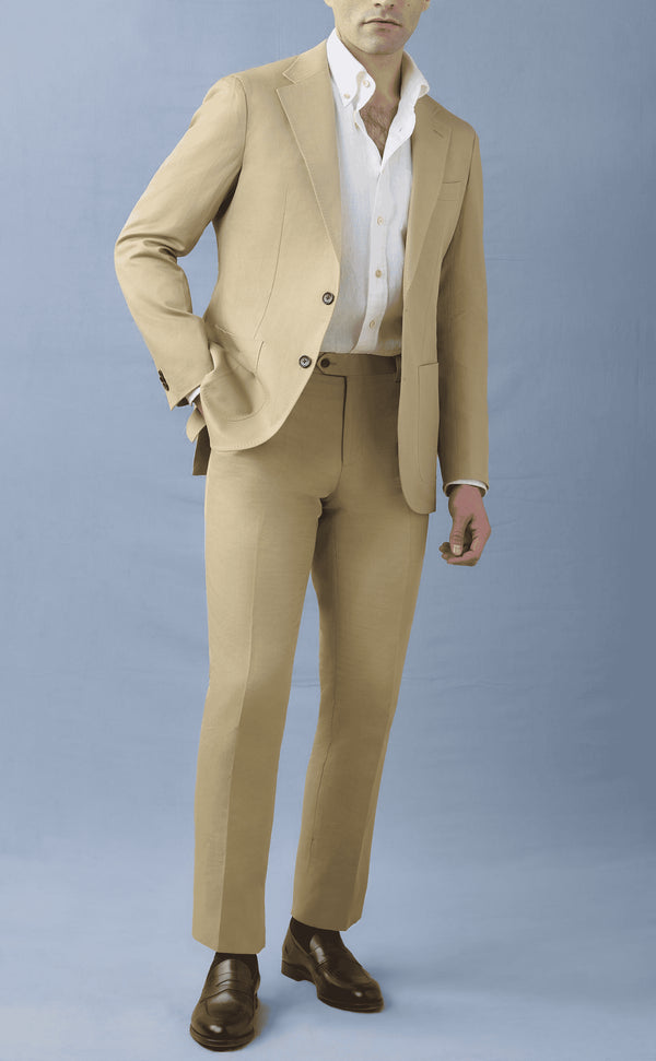 Khaki Cotton Suit - Mens Summer Suit - Tan Suit  Perfect  Khaki Cotton Suit - Mens Summer Suit - Tan Suit for Casual or Dressy events or Casual