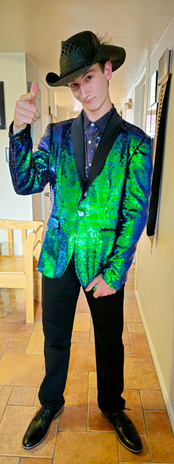 Emerald GreenSequin Blazer - Mens Shiny Sport Coat - Party Jacket - Prom Tuxedo $189