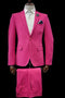 Gianni Testi Ultra Slim Suit - Stretch Fabric Suit - Mens Stretchy Suit - HOT PINK Suit