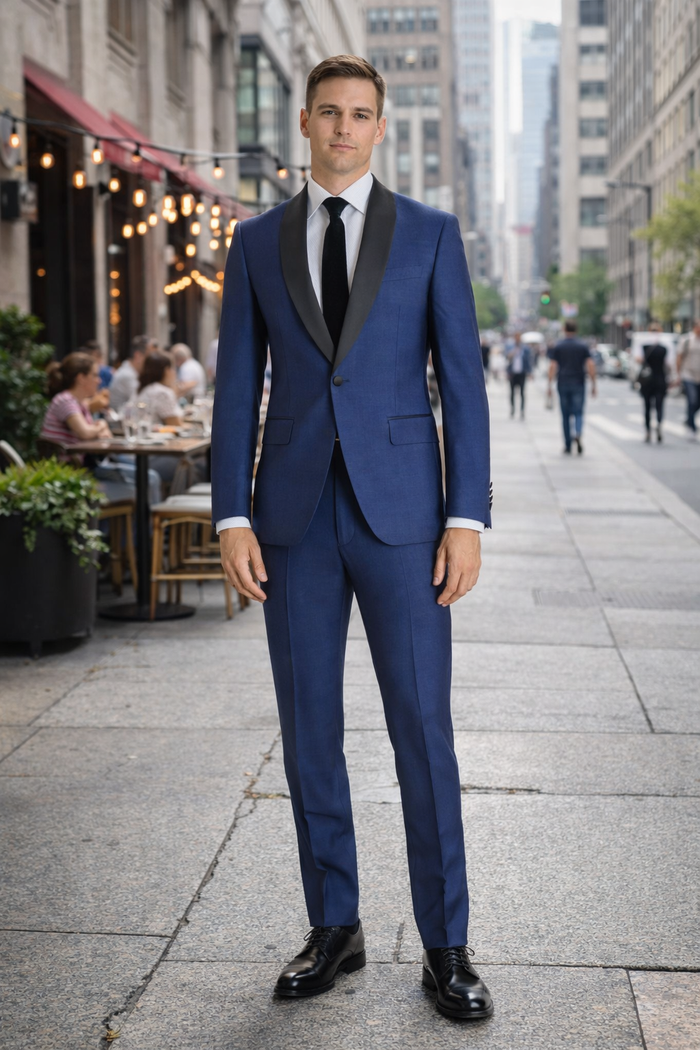 Indigo Blue Tuxedo  - Mens Indigo Wedding Tuxedo - Cobalt Blue