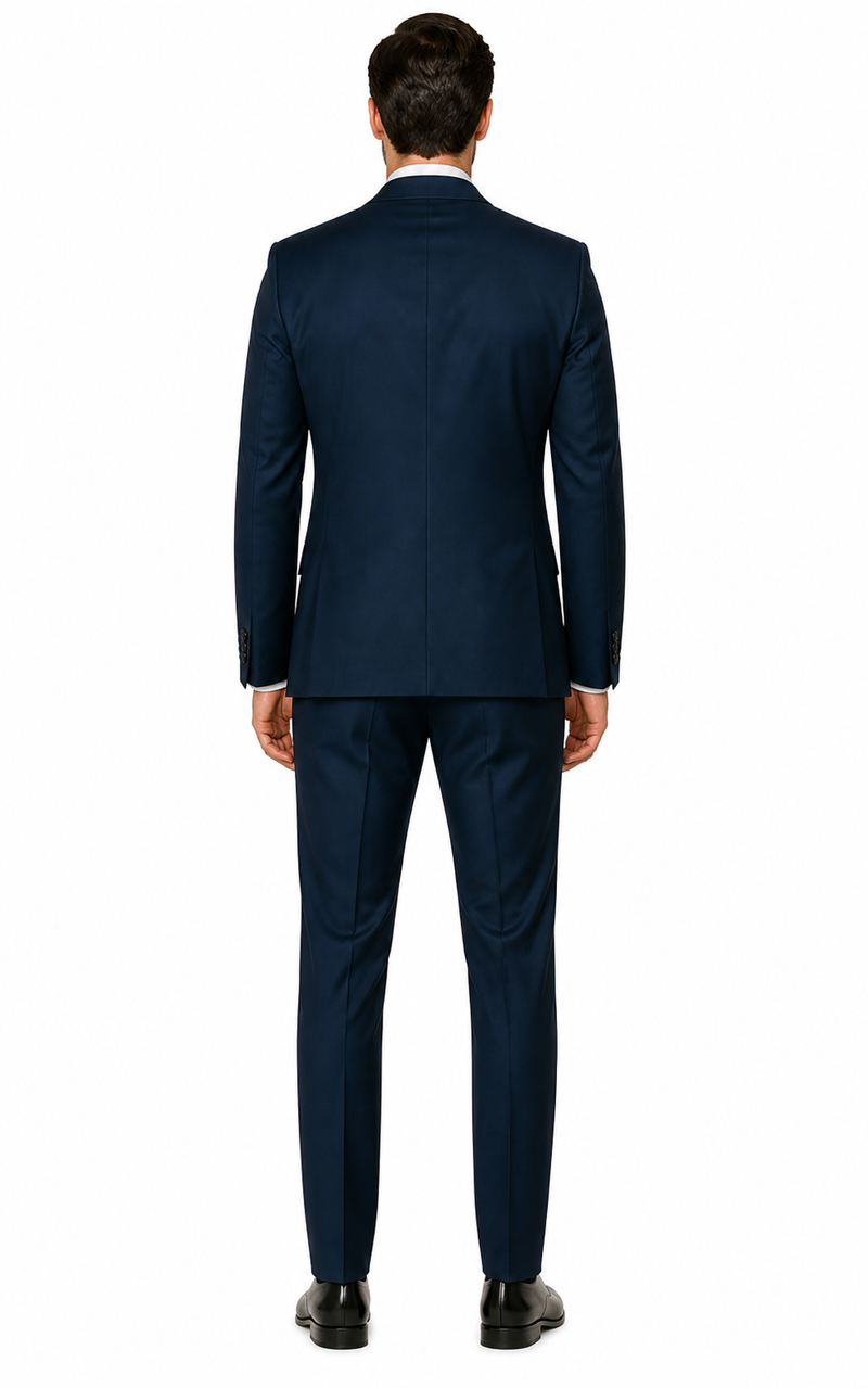 Indigo Bright Blue Athletic Cut Classic Suits