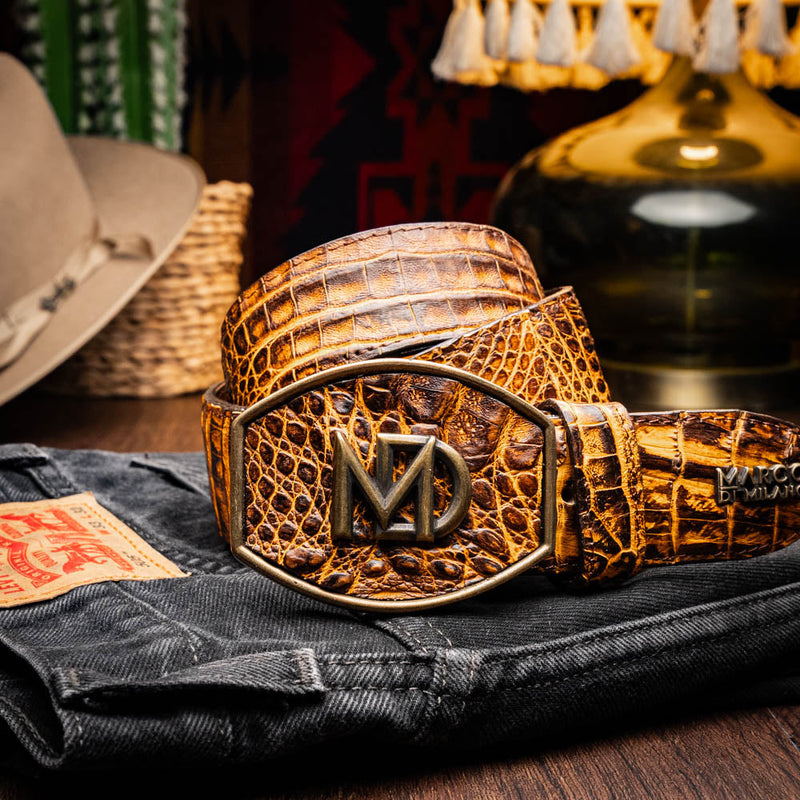 Marco Di Milano Iowa Belt - Mustard Brown Leather Loafers