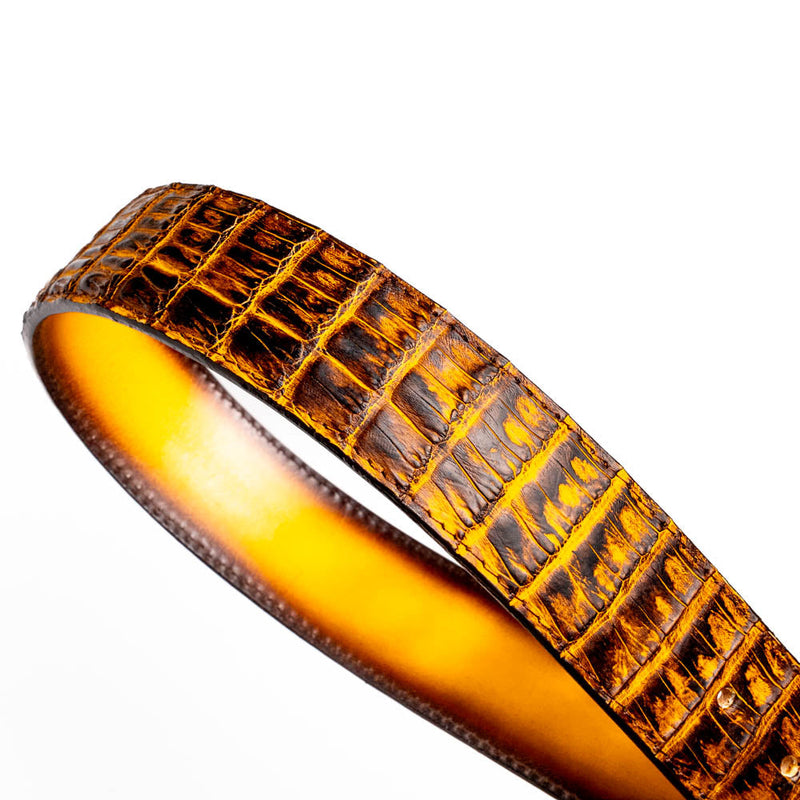 Marco Di Milano Iowa Belt - Mustard Brown Leather Loafers
