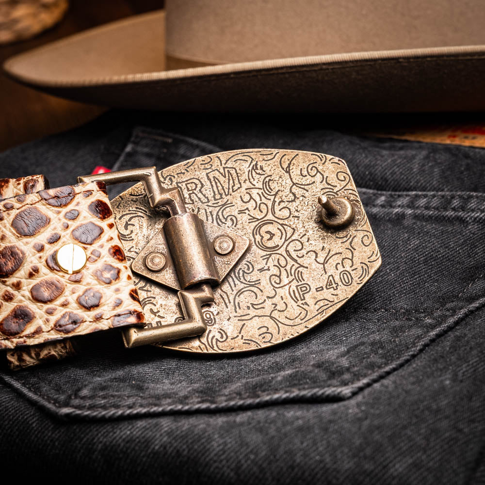 Marco Di Milano Iowa Belt Stone Orix Leather Shoe