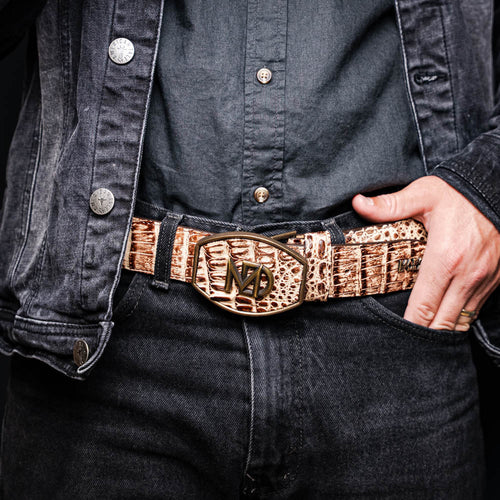 Marco Di Milano Iowa Belt Stone Orix Leather Shoe
