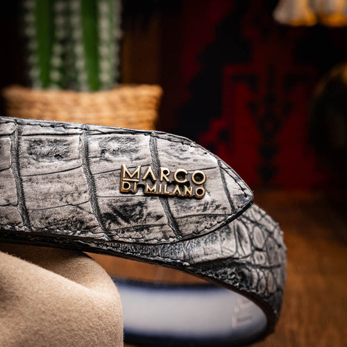 Marco Di Milano Iowa Belt - Stone Gray Leather Loafer