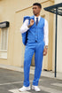 "Mens Stacy Adams Suit - Stacy Adams Suit Men's Fancy Two-Button Vested Suit in French Blue"