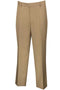 "Men's Wool Feel Regular Fit Dress Pants - Khaki Flat Front Style"