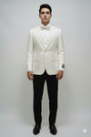 Ivory Dinner Jacket Blazer Cream Paisley Wedding Tuxedo Jacket