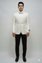 Ivory Dinner Jacket Blazer Cream Paisley Wedding Tuxedo Jacket