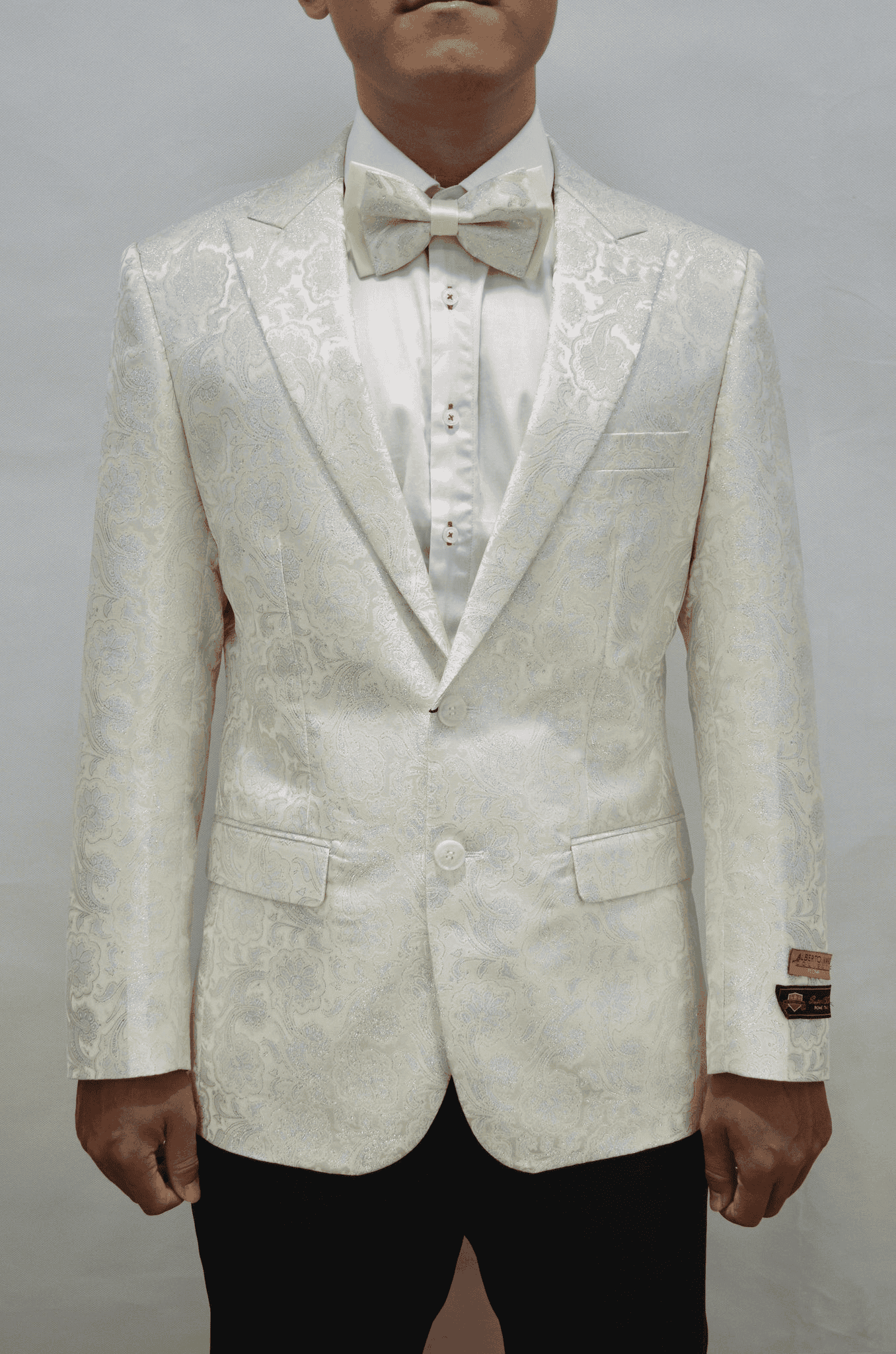 ivory paisley tuxedo jacket