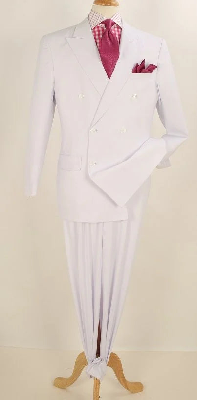 Apollo King Men's 2pc Double Breasted Suit Pleated Pants