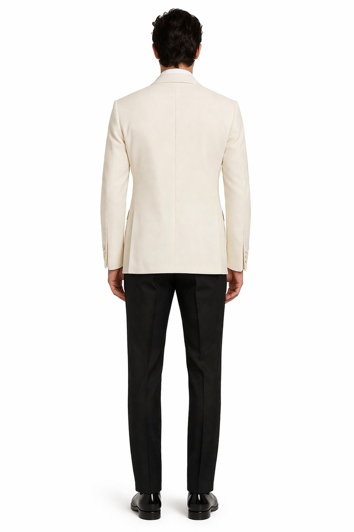 James Bond White Tuxedo - Five Functional Buttoned Cuffs