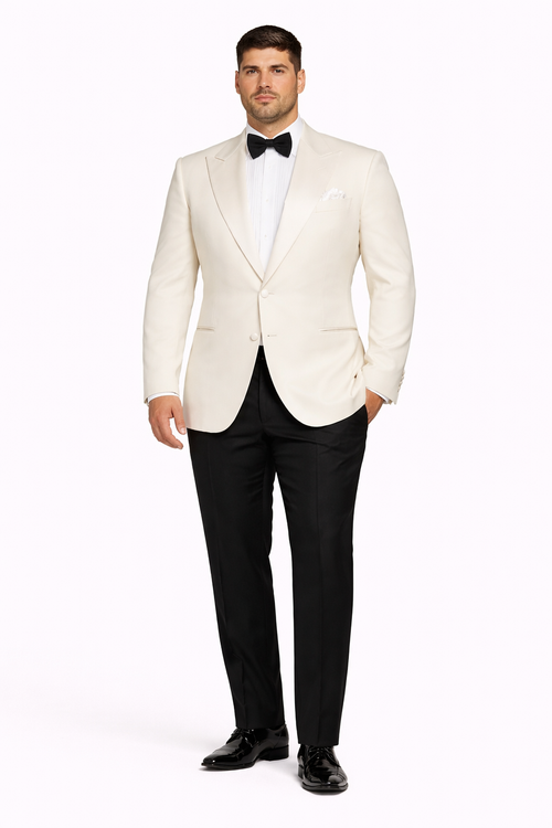 James Bond White Tuxedo - Five Functional Buttoned Cuffs