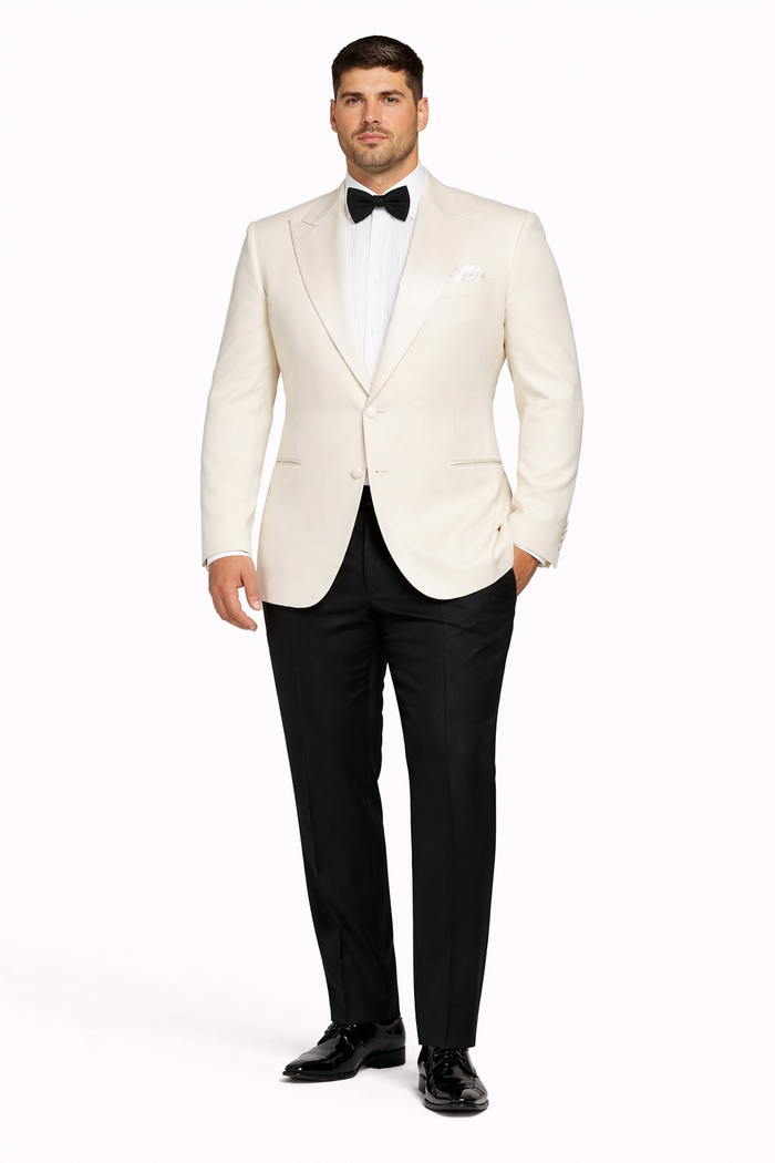 James Bond White Tuxedo - Five Functional Buttoned Cuffs