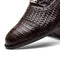 Marco Di Milano John Woven Caiman Crocodile Oxfords Brown
