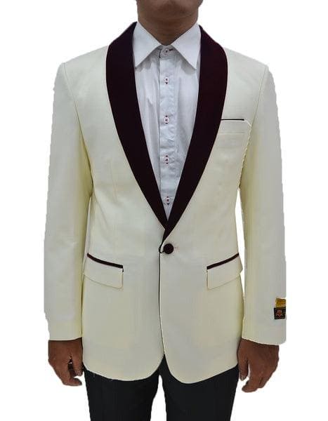 Ivory Tuxedo Jacket - Ivory Dinner Jacket - AlbertoNardoniStore