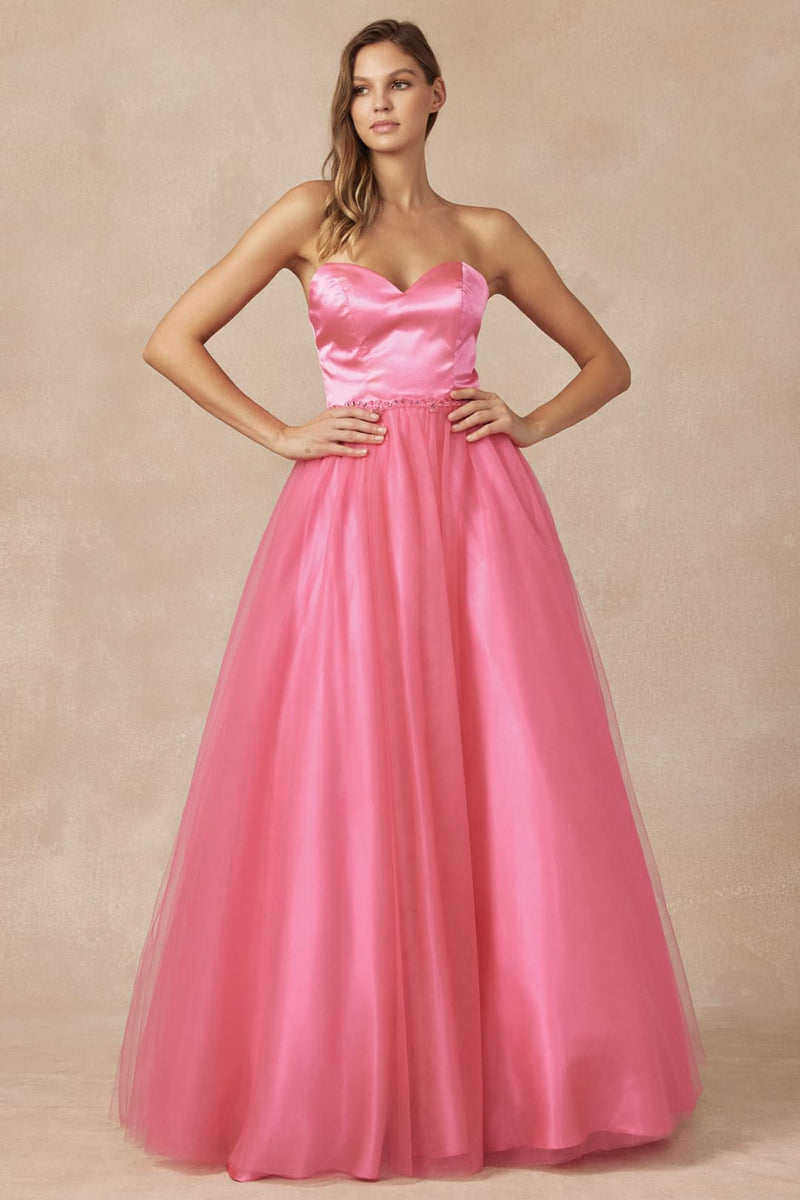 Juliet 265 Sweetheart Strapless Long Pageant Formal Gown