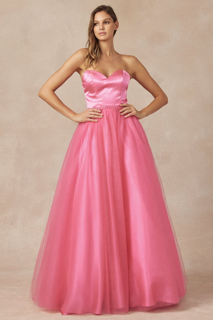 Juliet 265 Sweetheart Strapless Long Pageant Formal Gown