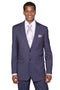 "Modern Fit Men's Suit in Navy Blue - 2 Button Tonal Pinstripe"