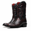 Marco Di Milano Kansas BlackCherry Python Round Toe Cowboy Boots