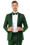 Hunter Green Slim Fit Men's Tuxedo - Two Button for Wedding & Prom 2025