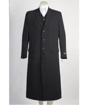 Mens Floor Length Coat Black Coat - AlbertoNardoniStore