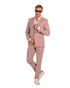 Blush Color Suit For Men - Mauve Suit - Wedding Slim Fit Suit